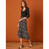 imageAllegra K Womens Printed Skirt 2025 Weekend Trendy Summer Chiffon Ruffle Tiered Flowy Midi SkirtsBlackfloral