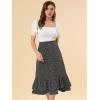 imageAllegra K Womens Printed Skirt 2025 Weekend Trendy Summer Chiffon Ruffle Tiered Flowy Midi SkirtsBlackheart