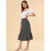 imageAllegra K Womens Printed Skirt 2025 Weekend Trendy Summer Chiffon Ruffle Tiered Flowy Midi SkirtsBlackheart