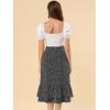imageAllegra K Womens Printed Skirt 2025 Weekend Trendy Summer Chiffon Ruffle Tiered Flowy Midi SkirtsBlackheart