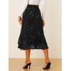 imageAllegra K Womens Printed Skirt 2025 Weekend Trendy Summer Chiffon Ruffle Tiered Flowy Midi SkirtsBlackstar