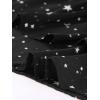imageAllegra K Womens Printed Skirt 2025 Weekend Trendy Summer Chiffon Ruffle Tiered Flowy Midi SkirtsBlackstar