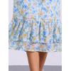 imageAllegra K Womens Printed Skirt 2025 Weekend Trendy Summer Chiffon Ruffle Tiered Flowy Midi SkirtsBlue Beigefloral