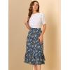 imageAllegra K Womens Printed Skirt 2025 Weekend Trendy Summer Chiffon Ruffle Tiered Flowy Midi SkirtsBluefloral
