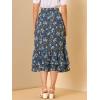 imageAllegra K Womens Printed Skirt 2025 Weekend Trendy Summer Chiffon Ruffle Tiered Flowy Midi SkirtsBluefloral