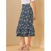 imageAllegra K Womens Printed Skirt 2025 Weekend Trendy Summer Chiffon Ruffle Tiered Flowy Midi SkirtsBluefloral