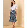 imageAllegra K Womens Printed Skirt 2025 Weekend Trendy Summer Chiffon Ruffle Tiered Flowy Midi SkirtsBluefloral