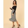 imageAllegra K Womens Printed Skirt 2025 Weekend Trendy Summer Chiffon Ruffle Tiered Flowy Midi SkirtsDark Bluefloral