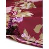 imageAllegra K Womens Printed Skirt 2025 Weekend Trendy Summer Chiffon Ruffle Tiered Flowy Midi SkirtsDark Redfloral