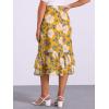 imageAllegra K Womens Printed Skirt 2025 Weekend Trendy Summer Chiffon Ruffle Tiered Flowy Midi SkirtsDark Yellowfloral