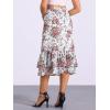 imageAllegra K Womens Printed Skirt 2025 Weekend Trendy Summer Chiffon Ruffle Tiered Flowy Midi SkirtsGreyfloral