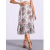imageAllegra K Womens Printed Skirt 2025 Weekend Trendy Summer Chiffon Ruffle Tiered Flowy Midi SkirtsGreyfloral