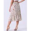 imageAllegra K Womens Printed Skirt 2025 Weekend Trendy Summer Chiffon Ruffle Tiered Flowy Midi SkirtsLight Pinkfloral