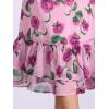 imageAllegra K Womens Printed Skirt 2025 Weekend Trendy Summer Chiffon Ruffle Tiered Flowy Midi SkirtsPink Purplefloral