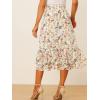 imageAllegra K Womens Printed Skirt 2025 Weekend Trendy Summer Chiffon Ruffle Tiered Flowy Midi SkirtsWhite Yellowfloral