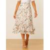 imageAllegra K Womens Printed Skirt 2025 Weekend Trendy Summer Chiffon Ruffle Tiered Flowy Midi SkirtsWhite Yellowfloral