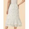 imageAllegra K Womens Printed Skirt 2025 Weekend Trendy Summer Chiffon Ruffle Tiered Flowy Midi SkirtsWhitestar
