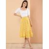 imageAllegra K Womens Printed Skirt 2025 Weekend Trendy Summer Chiffon Ruffle Tiered Flowy Midi SkirtsYellowfloral