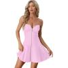 imageAllegra K Womens Sexy Strapless Party Dress Sweetheart Neck Sleeveless Mini Tube Top DressesRose Pink