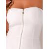 imageAllegra K Womens Sexy Strapless Party Dress Sweetheart Neck Sleeveless Mini Tube Top DressesWhitesolid