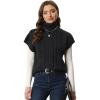 imageAllegra K Womens Casual Turtleneck Sweaters Mock Neck Twist Sleeveless Vests Knit Pullover Sweater VestBlack