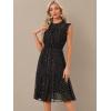 imageAllegra K Casual Chiffon Midi Dress for Womens Sleeveless Smocked Waist Gilding Metallic Stars Party DressesBlack