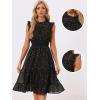imageAllegra K Casual Chiffon Midi Dress for Womens Sleeveless Smocked Waist Gilding Metallic Stars Party DressesBlack