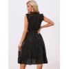 imageAllegra K Casual Chiffon Midi Dress for Womens Sleeveless Smocked Waist Gilding Metallic Stars Party DressesBlack
