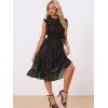 imageAllegra K Casual Chiffon Midi Dress for Womens Sleeveless Smocked Waist Gilding Metallic Stars Party DressesBlack