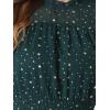 imageAllegra K Casual Chiffon Midi Dress for Womens Sleeveless Smocked Waist Gilding Metallic Stars Party DressesDark Green