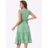imageAllegra K Casual Chiffon Midi Dress for Womens Sleeveless Smocked Waist Gilding Metallic Stars Party DressesGreen