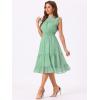 imageAllegra K Casual Chiffon Midi Dress for Womens Sleeveless Smocked Waist Gilding Metallic Stars Party DressesGreen