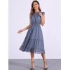 imageAllegra K Casual Chiffon Midi Dress for Womens Sleeveless Smocked Waist Gilding Metallic Stars Party DressesGrey Blue