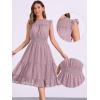 imageAllegra K Casual Chiffon Midi Dress for Womens Sleeveless Smocked Waist Gilding Metallic Stars Party DressesGrey Pink