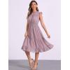 imageAllegra K Casual Chiffon Midi Dress for Womens Sleeveless Smocked Waist Gilding Metallic Stars Party DressesGrey Pink