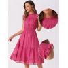 imageAllegra K Casual Chiffon Midi Dress for Womens Sleeveless Smocked Waist Gilding Metallic Stars Party DressesHot Pink