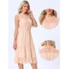 imageAllegra K Casual Chiffon Midi Dress for Womens Sleeveless Smocked Waist Gilding Metallic Stars Party DressesLight Pink Apricot