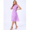imageAllegra K Casual Chiffon Midi Dress for Womens Sleeveless Smocked Waist Gilding Metallic Stars Party DressesLight Purple