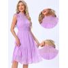imageAllegra K Casual Chiffon Midi Dress for Womens Sleeveless Smocked Waist Gilding Metallic Stars Party DressesLight Purple