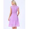 imageAllegra K Casual Chiffon Midi Dress for Womens Sleeveless Smocked Waist Gilding Metallic Stars Party DressesLight Purple