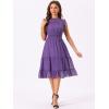 imageAllegra K Casual Chiffon Midi Dress for Womens Sleeveless Smocked Waist Gilding Metallic Stars Party DressesPurple