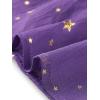 imageAllegra K Casual Chiffon Midi Dress for Womens Sleeveless Smocked Waist Gilding Metallic Stars Party DressesPurple