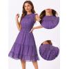 imageAllegra K Casual Chiffon Midi Dress for Womens Sleeveless Smocked Waist Gilding Metallic Stars Party DressesPurple