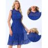 imageAllegra K Casual Chiffon Midi Dress for Womens Sleeveless Smocked Waist Gilding Metallic Stars Party DressesRoyal Blue
