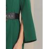 imageAllegra K Womens Elegant Work Dresses Slit Sleeve Belted Double Breasted Business Blazer DressGreen