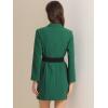 imageAllegra K Womens Elegant Work Dresses Slit Sleeve Belted Double Breasted Business Blazer DressGreen