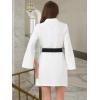 imageAllegra K Womens Elegant Work Dresses Slit Sleeve Belted Double Breasted Business Blazer DressWhite