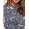 imageAllegra K Womens Floral Chiffon Dresses Smocked Mini Sleeveless ALine DressBlue Gray