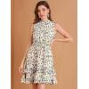 imageAllegra K Womens Floral Chiffon Dresses Smocked Mini Sleeveless ALine DressYellow Purple
