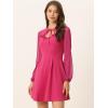 imageAllegra K Womens Retro Sweetheart Neckine Cutout ALine Mesh Sleeve Gothic Mini DressHot Pink